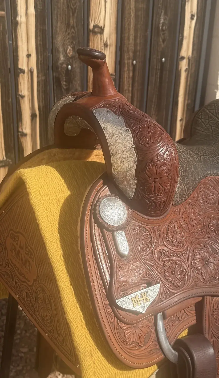 Silver rear dees and cantle