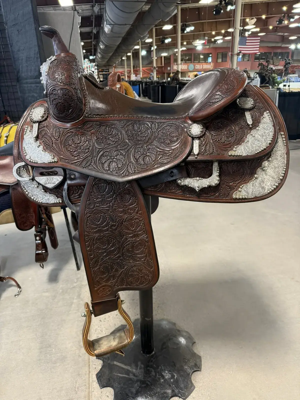 Bob Avila by Bob's Custom Saddle — 16 Seat Silver Swell Cap Full Silver Package — $5,995