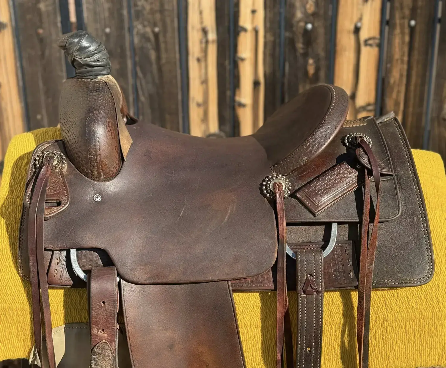 Rawhide horn wrap