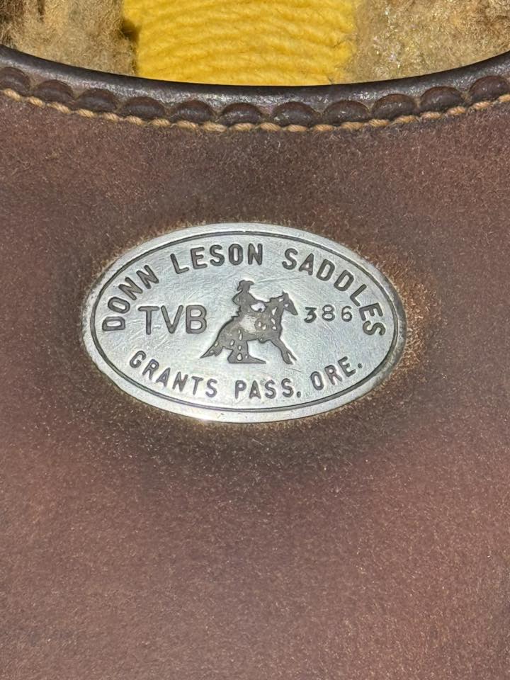 Donn Leson TVB 386 — maker badge close-up Grants Pass Oregon